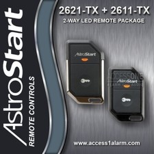 AstroStart 2621-TX And 2611-TX 2-Way LED 1-Mile Remote Control Package
