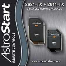 AstroStart 2621-TX And 2611-TX 2-Way LED 1-Mile Remote Control Package