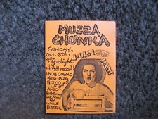 MUZZA CHUNKA + EJÉRCITO DE AMOR REVOLUCIONARIO A LA LUZ DEL GAS 10/6/91 5"x4" FANUAL RARO