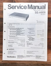 Technics SE-A808 Amplificatore Manuale di servizio *Originale*