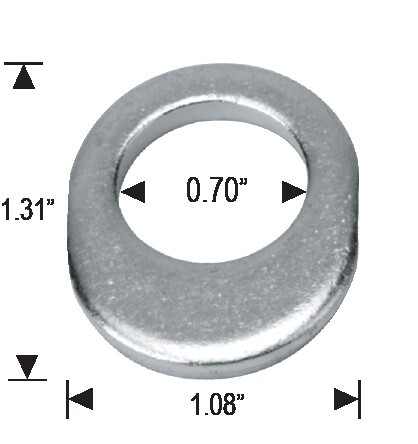 20 Lug Nuts 1/2-20 Chrome Flat Top Mag .75 Shank Keystone Offset Washers - Foto 8