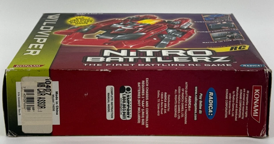Nitro Battlerz Wild Viper RC Turbo Car Set Konami 2003 Radica Remote Battle Race - Image 2 of 4