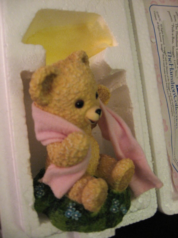 Snuggle Hamilton Collection Figure box+papers 1998 Peek-a-boo Snuggle Loves You