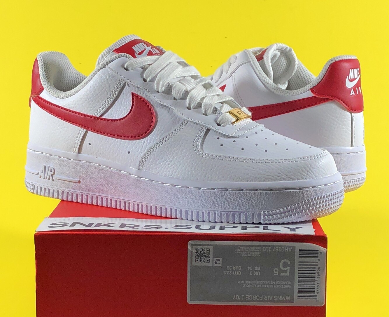 Nike Air Force 1 '07 White Gym Red 2019 
