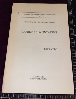 RARE SIGNED 1994 CARREFOUR MONTAIGNE ET L'OEUVRE MOBILE BY MICHEL JEANNERET