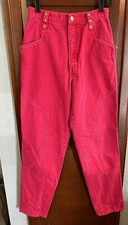 Vintage Wrangler Cowgirl Western Jeans Size 9/10 x 36 Women  s Red No Back Pocket