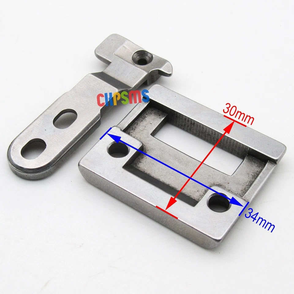 Placa de aguja de garganta lisa 46498S+46497S y alimentación para perro PARA máquina de coser Pfaff 335 Foto 3 de 3