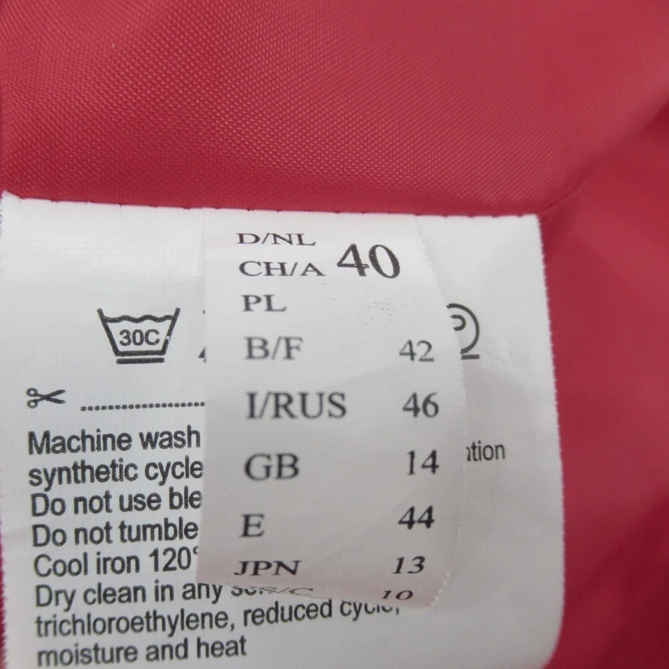 Chaqueta Acolchada Gerry Weber Reino Unido 14 Abrigo Acolchado Rojo UE 44 Ligera Cremallera Completa Foto 4 de 4