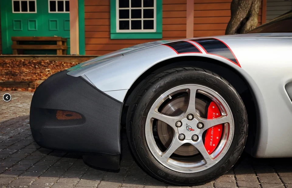 1997 -2004 C5 Corvette Front Bumper Nose Mask Bra NoviStretch Mesh EASY ON & OFF - Image 2 of 4