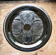 Vintage Shelton Ware Round Chromium Tray Platter #170 - 12”