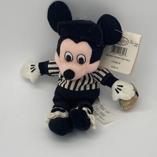 Disney Store Mickey Mouse Plush Soft Toy Collectable Bean Bag Referee tags