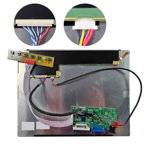 DVI VGA LCD Controller Board 12.1inch LQ121S1LG73 800x600 LCD Screen - Picture 3 of 5