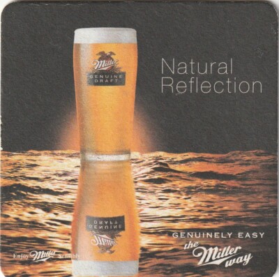 BIERMATTE - MILLER BREWING CO (VEREINIGTE STAATEN) - NATÜRLICHE REFLEXION - (Kat-Nr. 097)
