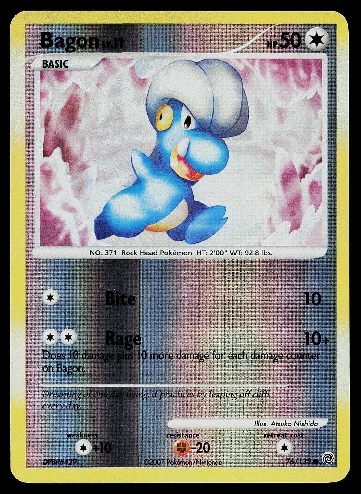 Pokemon Card - Bagon Secret Wonders 76/132 Reverse Holo Common