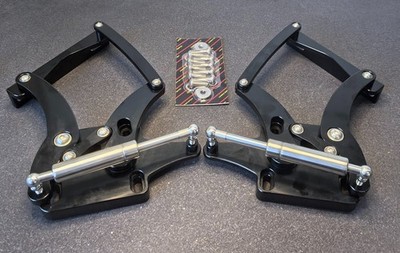 Billet Aluminum Hood Hinge Kit for Ford Mustang Falcon Comet 1964-1966 Black