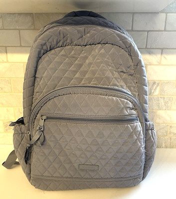 Vera Bradley Large Backpack Quilted Carbon Gray Color