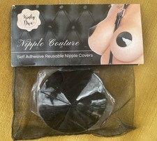 Black Patent Gloss Reusable Self-Adhesive Nipple Covers French Pasties