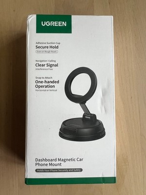 Ugreen Magnetic Phone Mount Car Adhesive Suction Cup Black New