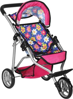   Baby Doll Stroller Gift for Kids, Toy Doll Stroller with Adjustable Canopy ...
