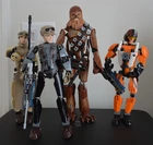Lot of 4 Lego Star Wars Buildable Figures Chewbacca, Jyn Erso, Poe Dameron, Rey