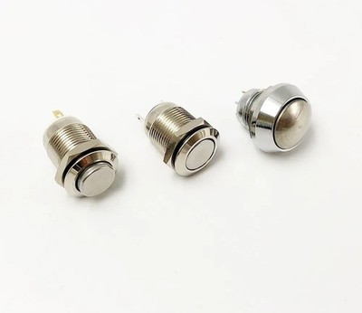12mm 2 pins Waterproof Momentary Metal Push Button Switch Car Start Door Bell Ho