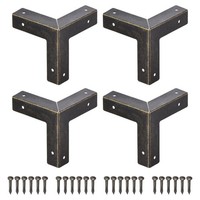 30 StüCk Metallbox Eckenschutz Kantenschutz 33X33X33Mm Bronzeton