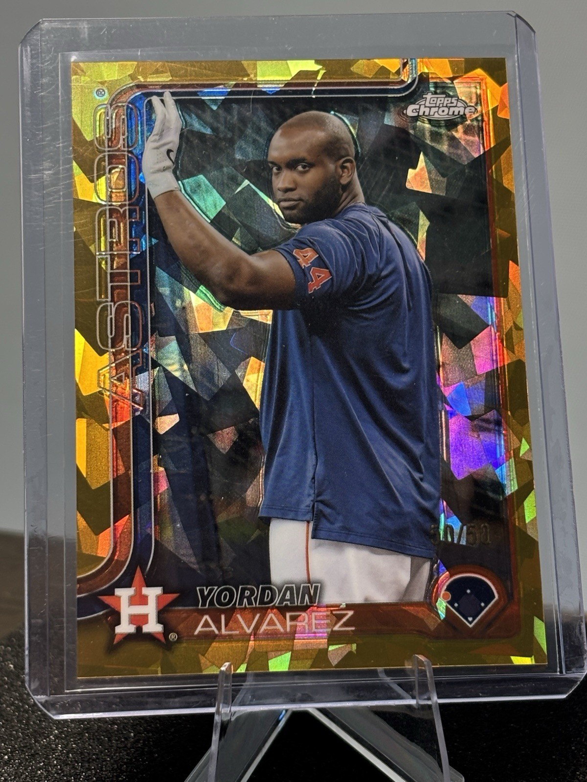 2025 Topps Chrome Sapphire YORDAN ALVAREZ Image Variation Gold /50 #267 Astros