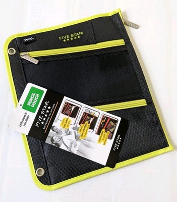 Mead Five Star Pencil Pouch Binder 3 Zipper Compartment Back To School Supply