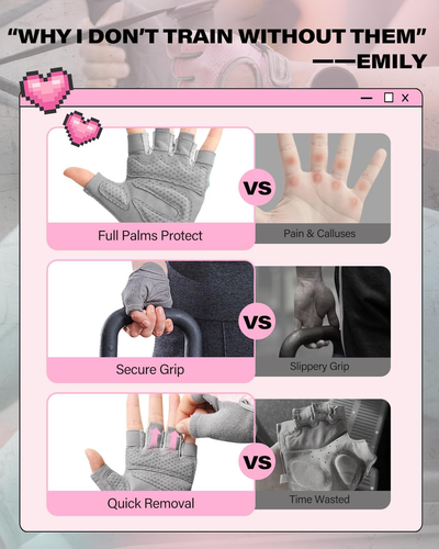 Workout Gloves for Women and Men, Breathable Weight Lifting Gloves for Gym Exerc - 第 6/12 張圖片