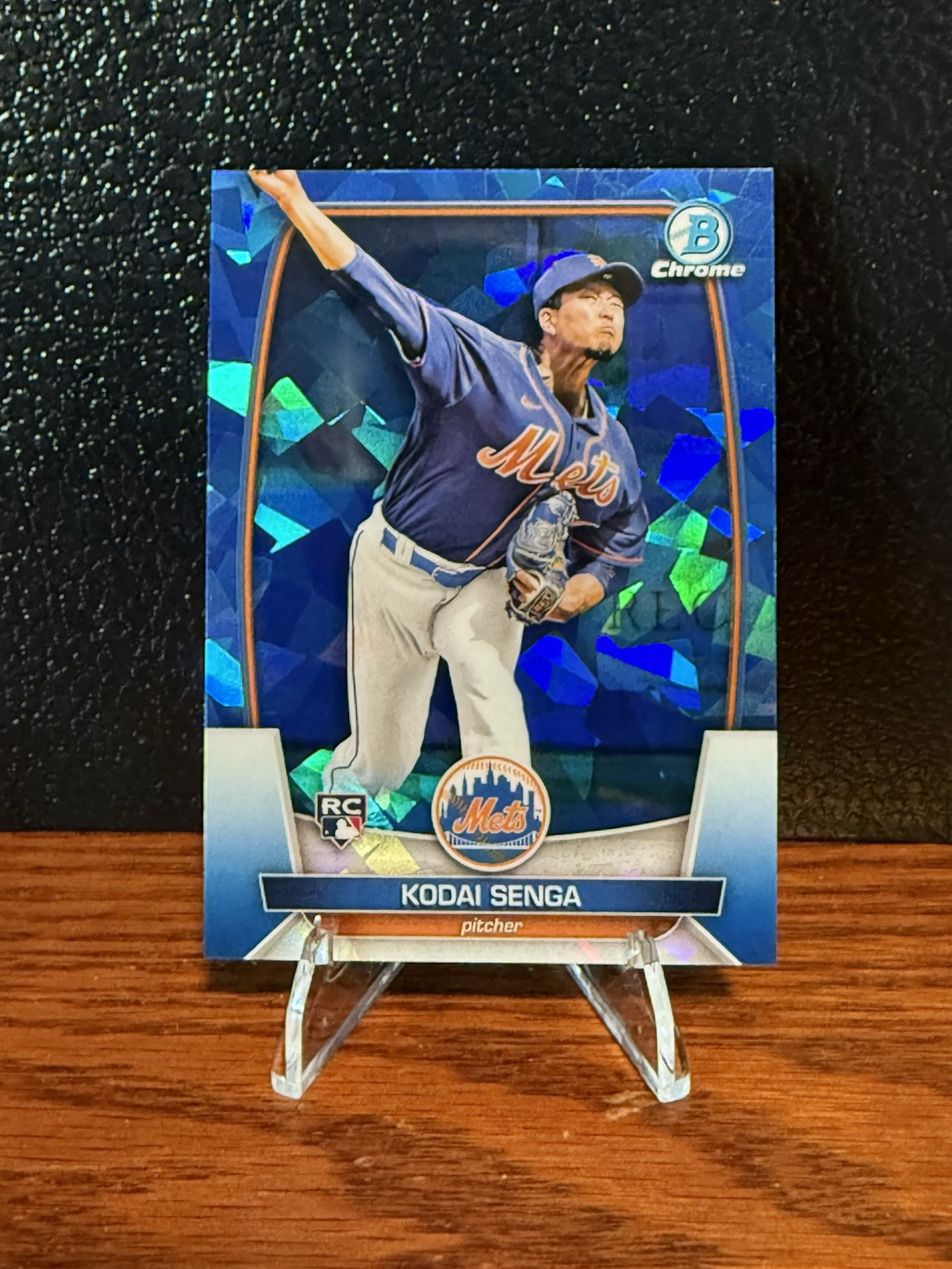 KODAI SENGA 2023 BOWMAN CHROME SAPPHIRE RC NEW YORK METS #77