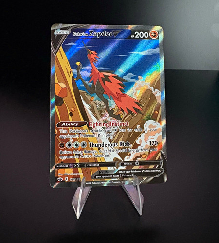 Galarian Zapdos V 174/198 SWSH06 Chilling Reign Ultra Rare Holo EN 2021