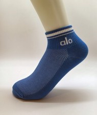 Alo Unisex Half-crew Yoga Socks Pure Blue Ankle Socks Size M Adult