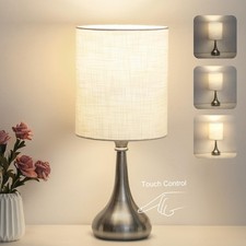 Touch Control Table Lamp 3 Way Dimmable Simple Night Light Lamp With White Lamps