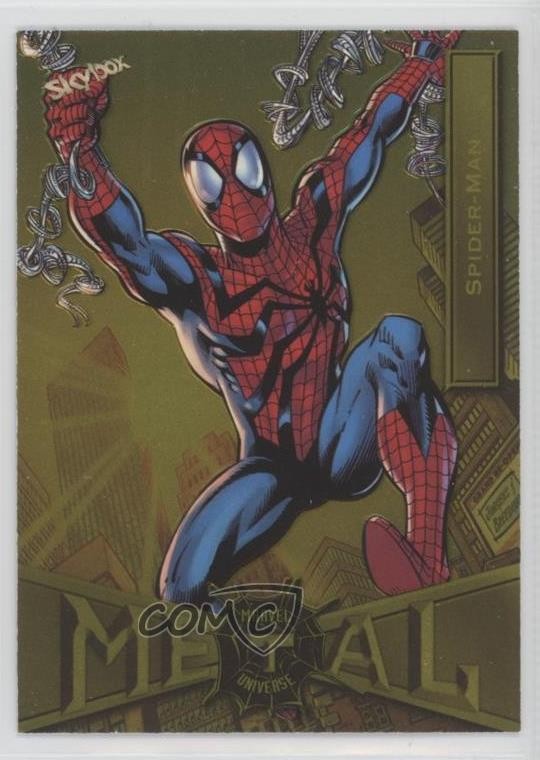 2022 Upper Deck Marvel Metal Universe Yellow Light FX Spider-Man #64 0ss0