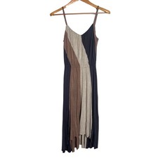Barney's Co-Op Ella Moss Maxi Tank Dress S Boho USA Made Neutral Color Block