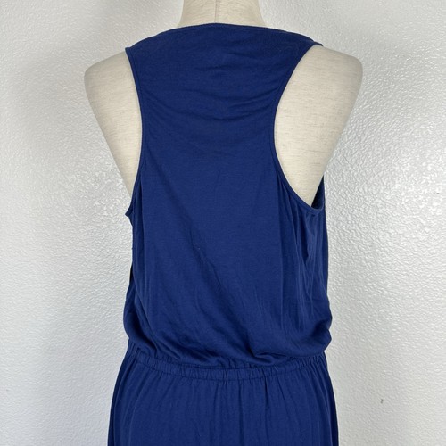 Soft Joie Maxi Dress Women Large Balen Atlantic Bue Cowl Neck Sleeveless Knit - Picture 6 of 11