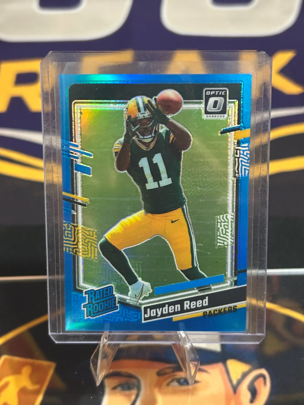 2023 Panini Donruss Optic Rated Rookie Jayden Reed Aqua Prizm #239 Packers /299