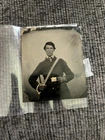 Civil War Confederate Tintype Photo Officer with sword