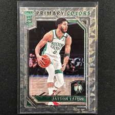 2021-22 Donruss Elite Jayson Tatum Primary Colors Base No 5