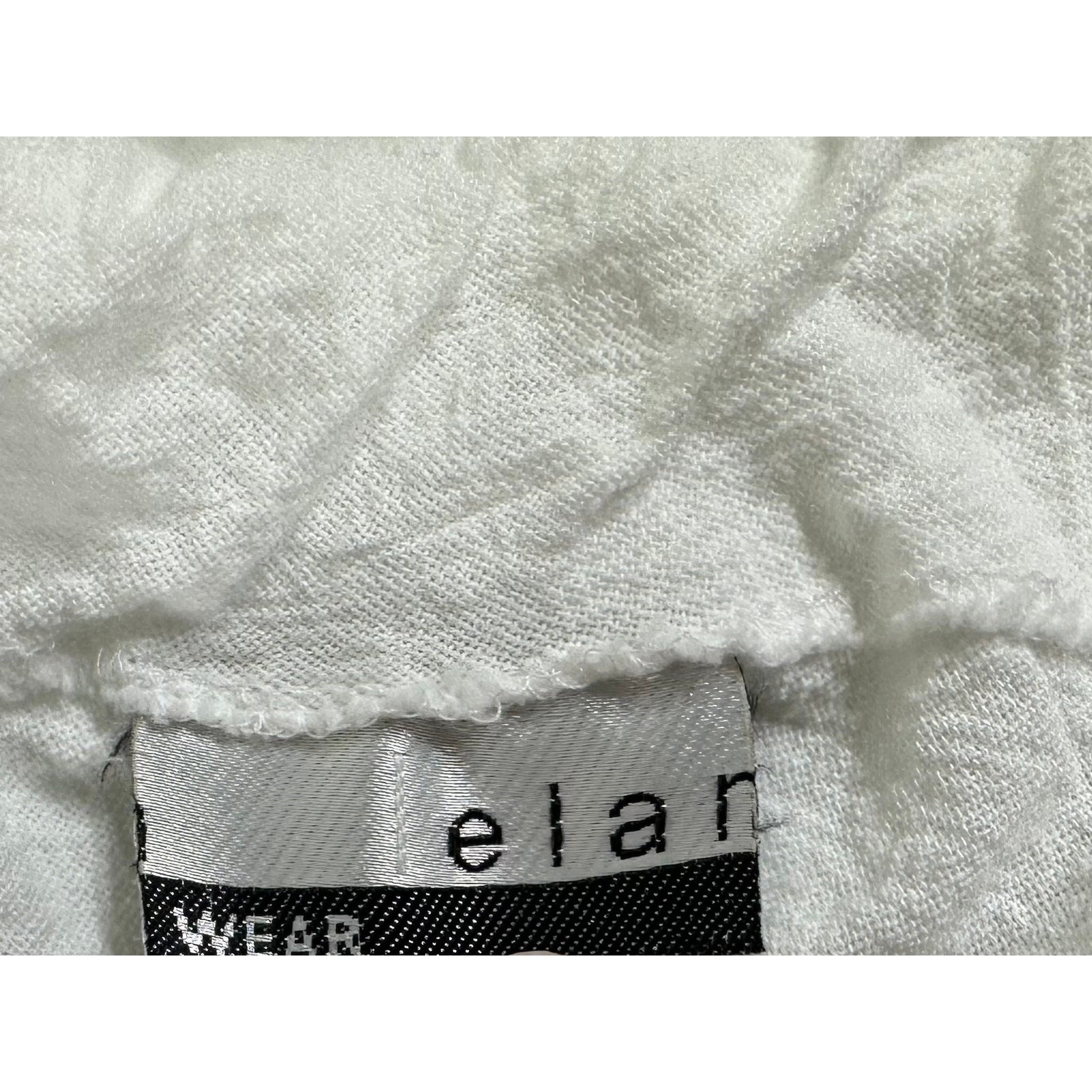 Elan Skirt Size Large White Crinkly Textured Ruffle Hem Drawstring Waist