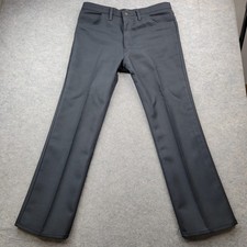 Wrangler Pants Mens 38x32 Black Dress Workwear Straight Trouser USA Made 82BK