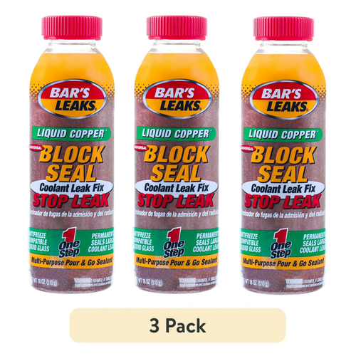 Bar's Leaks 1109 Block Seal Liquid Copper Intake, adiator Stop Leak - 18oz 3PACK - Picture 1 of 11