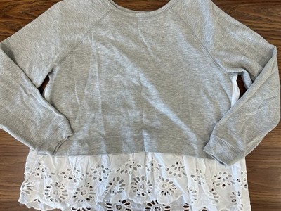 Cupio Medium Eyelet Lace Back Gray Front