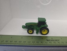 ERTL John Deere Plastic Tractor w/Metal Frame  Hitch, 3" Long Used