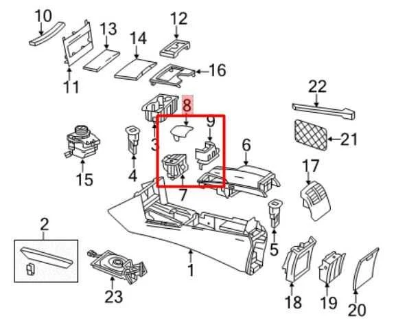 10-13 Mercedes-Benz E350 Sport 4Matic consola central reposabrazos botón cierre Foto 2 de 4