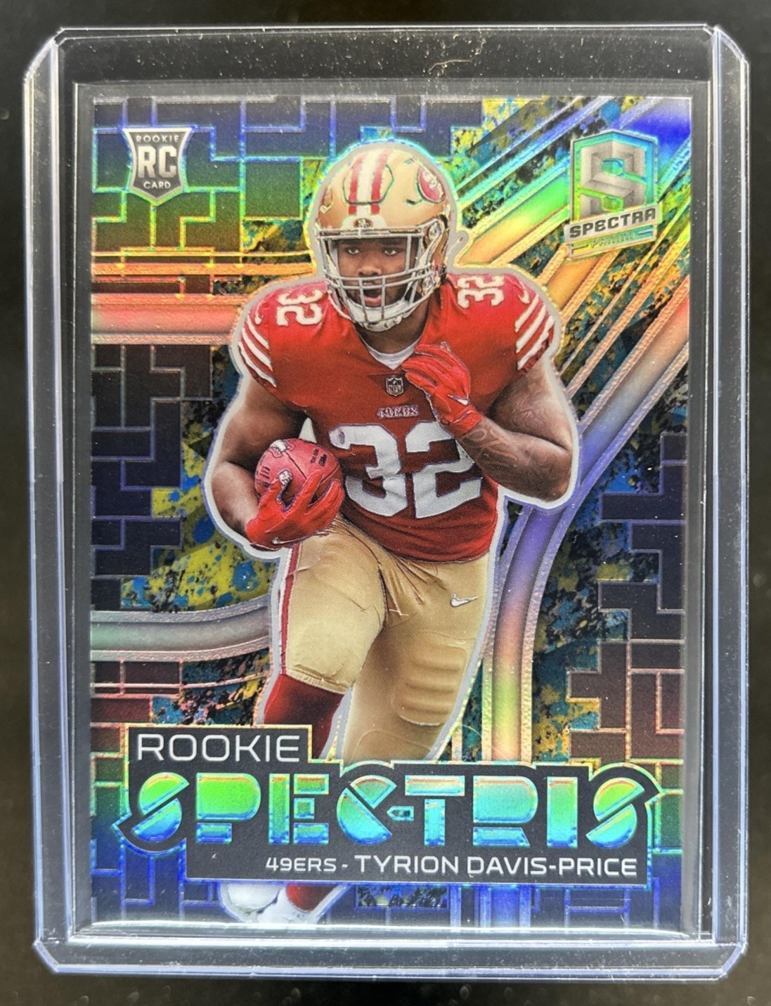 Tyrion Davis-Price Panini Spectra Rookie Spectris #RSPTDP Neon Splatter