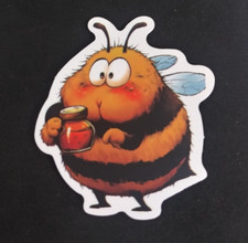 Chubby Bumblebee With Hunny Funny Animal Sticker 2.18