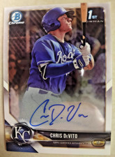 2018 Bowman Chrome CHRIS DEVITO MLB Royals 1st Certified Authentic AUTOGRAPH!