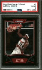 2008 BOWMAN CHROME #3 LeBRON JAMES CAVALIERS PSA 9