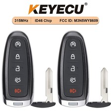2 For 2011-19 Ford Proximity Smart Keyless Entry 5 Btn Remote Key Fob M3n5wy8609